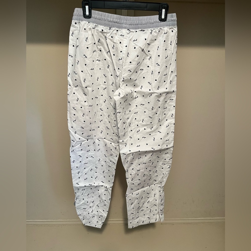 GAP White Pajama Pants with Logo and Heart Design - Picture 2 of 4